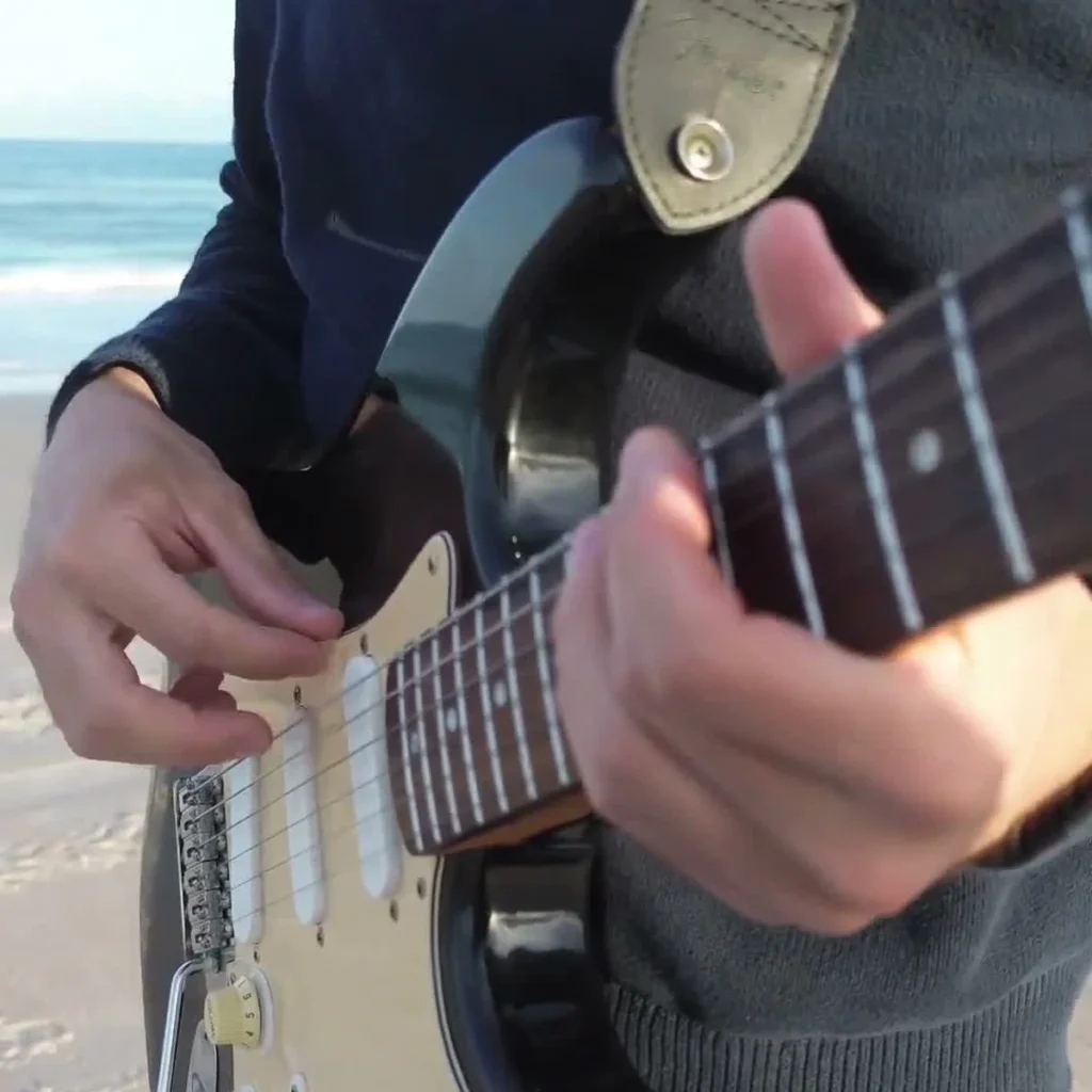 Feel Good Inc. Guitar Loop guitarist at the beach one guitar loop session