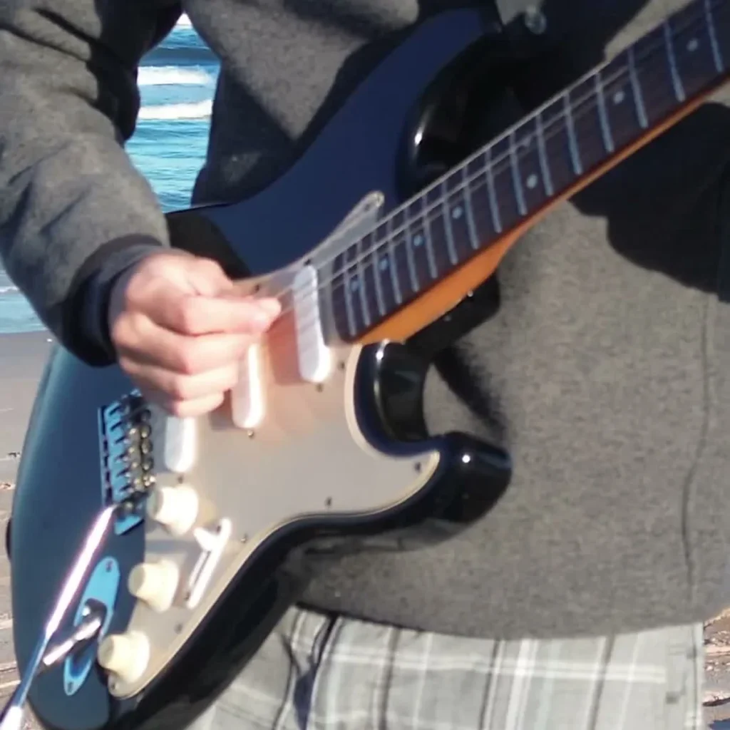 Super Freak Guitar Loop guitarist at the beach one guitar loop session